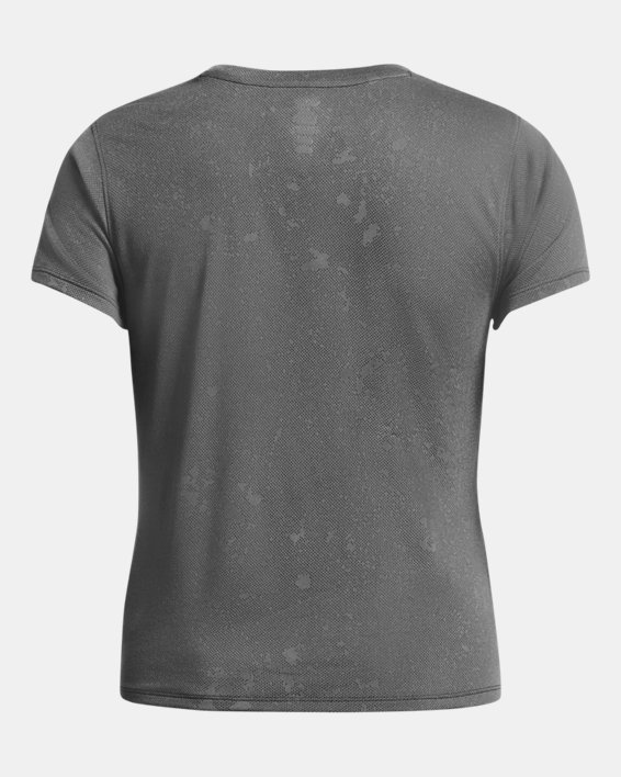 Camiseta de manga corta UA Launch Splatter para mujer, Gray, pdpMainDesktop image number 3